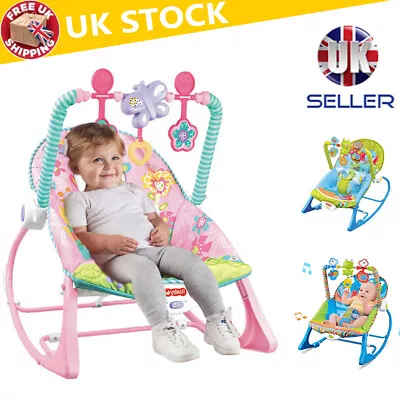 2 In 1 Baby Bouncer Rocker Chair Feeding Relaxing Chair Infant Swing Seat Cradle • £29.90