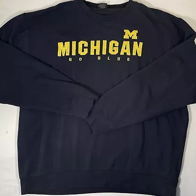 MICHIGAN Mens Sweatshirt Pullover Blue CREWNECK WOLVERINES XXL 2XL • $9.34