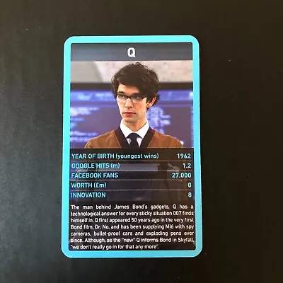 Q 2012 Top Trumps Digital Heroes - James Bond - Super Rare (B) • $22.91