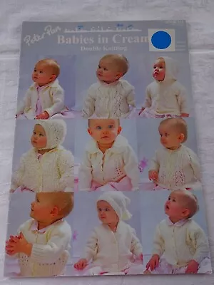 Peter Pan Babies In Cream  Knitting Pattern Book  9 Designs  Dk • £2.50