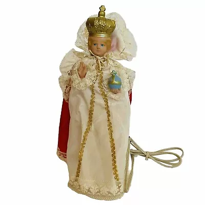 Vintage Infant Of Prague Jesus Light Up Statue Figure Nan-San Rockland Mass USA • $39.95