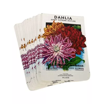 Lot Of 24 - Vintage Dahlia R.H. Shumway Seed Packet - NOS - Rockford Illinois • $13.49