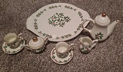 Tea Set Mini -Madison & Max At Home Holly Collection Christmas Holiday 10 Piece • $8.50