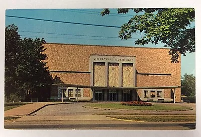 The W.D. Packard Music Hall Warren Ohio Kenley Players Chrome Postcard Unused • £5.78
