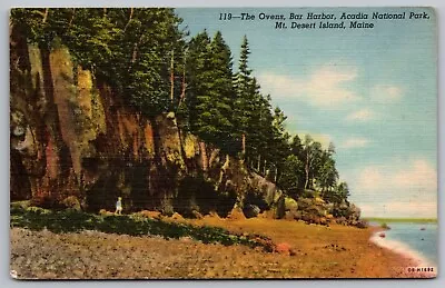 Mount Desert Island Maine Bar Harbor Acadia National Park Linen Postcard • $3