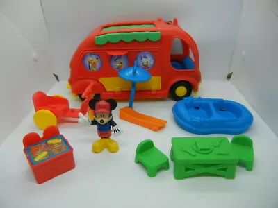 MATTEL FISHER PRICE DISNEY Lot Mickey Mouse Clubhouse Camping Set Camper Playset • $35.99
