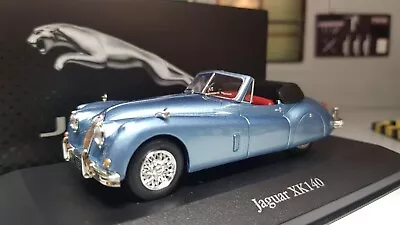 1:43 Scale Model Jaguar XK140 Blue 1957 Convertible Open Top Diecast IXO BNIB • £19.95