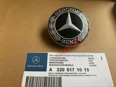 $18.99 • Buy BLACK Mercedes Benz 57mm Replacement Bonnet Emblem Sticker Badge C E S AMG Class