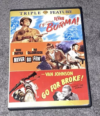 Objective Burma DVD Never So Few / Go For Broke - Sinatra Bronson Errol Flynn￼ • $9.98