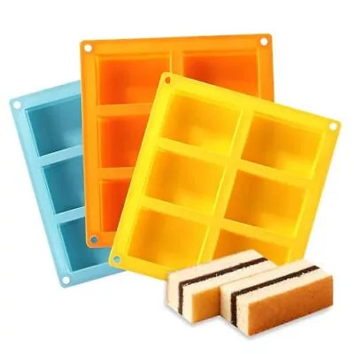 VITUER 3PCS Mini Loaf Pan Silicone Mini Bread Loaf Baking Pans6 Cavities Each... • $9.19