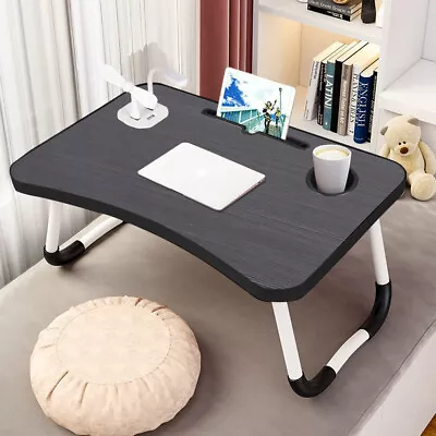 Laptop Desk With Four-hole Socket/Fan/LED Lamp Breakfast Tray Lap Bed Table  • £14.94