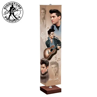 Elvis Presley Floor Lamp With Art On 4-Sided Fabric Shade By Bradford Exchange • $155.17