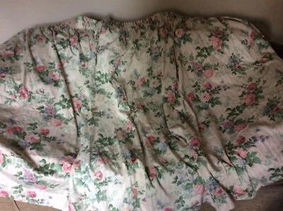£28 • Buy Sanderson Curtains Pink Roses Stripe Cottage Garden 64”w X54”l VGC