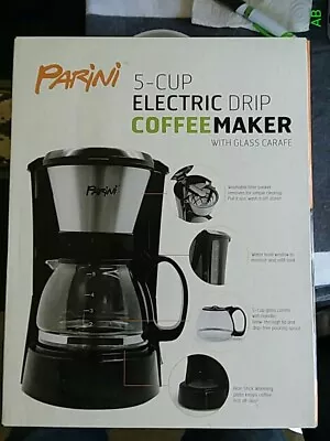 Parini 5 Cup Electric Drip COFFEE MAKER With Glass Carafe - Brand New • $11.26