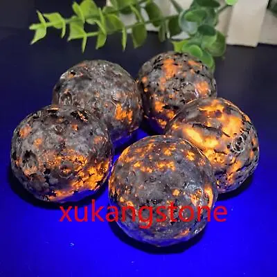 5pcs Natural Yooperite Ball Quartz Crystal Meteorite Sphere Healing 30mm+ • $34.29