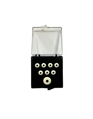 Martin Bridge Pin Set With End Pin - White With Black Inlay • $15.28