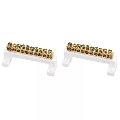 2Pack Terminal Block Connector Bar 10 Positions Single Row Electric Barrier Bar • $14.02