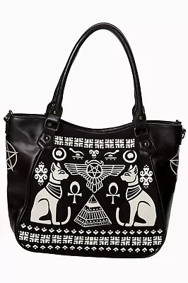 Women's Egyptian Occult Sphynx Kitty Cat  Gothic Punk Anubis Shoulder Bag BANNED • £29.99