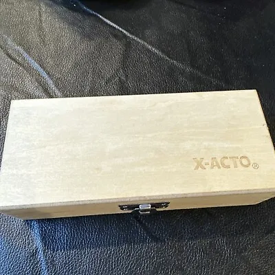 X-Acto Knife Set In Wooden Box Container Wood Crafting Tool • $20.50