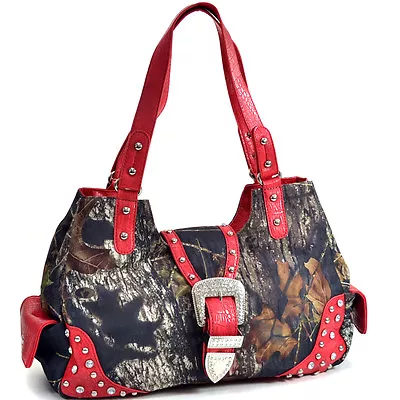 Womens Fashion Hobo Medium Faux Leather Handbags Camouflage Ladies Travel Purse • $35.99