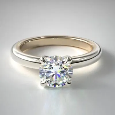 IGI GIA Certified Ring 0.50 Carat Lab Created Grown Diamond Solid 14k White Gold • $931