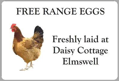 Large Brown Chicken Egg Box Labels Personalised Carton Stickers For Fresh Eggs • £2.70