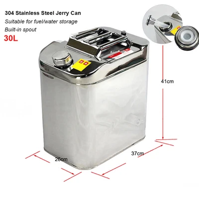 $134.99 • Buy Big SALE 30L 304 Jerry Can Fuel Storage Built-in Spout For Boat/4WD/Motorbike