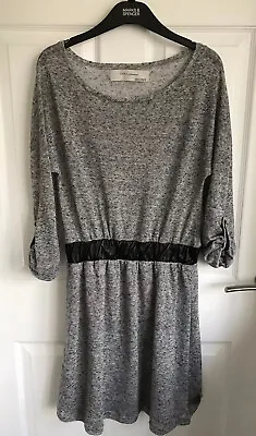 Ladies Grey Mix ZARA Collection 3/4 Sleeved Dress - Size Medium • £3.95