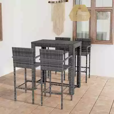 Outdoor Bar Set Table Stools Set Furniture Dining Chairs Patio Garden VidaXL • $524.99