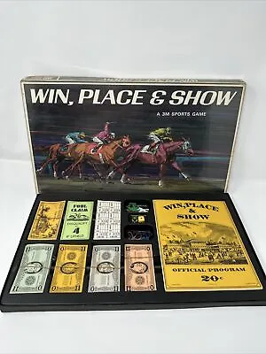 Win Place And Show 3M Sports Games Vintage Board 1966 Horse Racing Strategy • $30