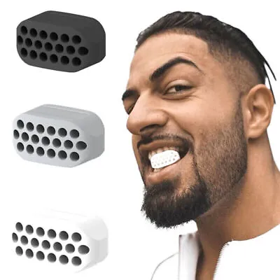 Exerciser Jaw Line Jawline Trainer Facial Muscles Face Fitness Ball Black • £7.08