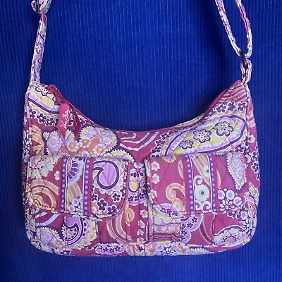 Vera Bradley Libby Cross Body Purse In Raspberry Fizz Purse Rare Retired Pattern • $17.99