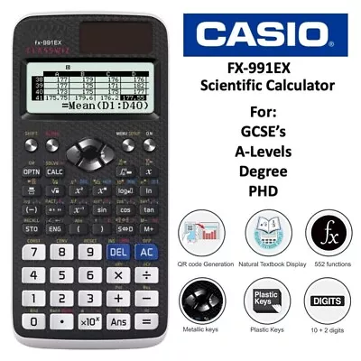FX-991EX Portable CASIO Scientific Calculator Classwiz 552 Function Spreadsheet • $26.99