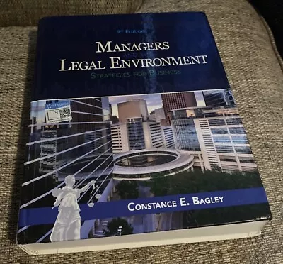 Managers And The Legal Environment: Strategies For Business 9th Edition VGC • $21.20