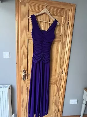 Nightway Long Purple Prom Evening Wedding Guest Cruise Dress Size 4 (uk 6 - 8) • £1.75