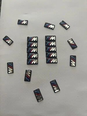 $15.96 • Buy 10PCS Stickers BMW M Tec Sport Badge Alloy Wheel Stickers Sport 17mm X 9mm AU