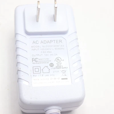 $8.46 • Buy Desk Lamp AC Adapter 100-240V 50/60HZ 0.6A MAX 12V White NLD200120W1A3