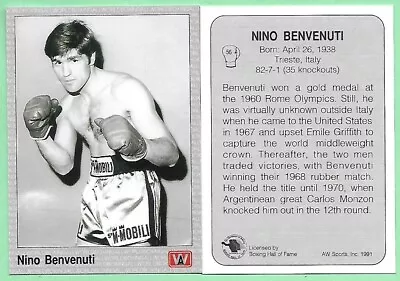 1991 AW Sports All World Boxing Nino Benvenuti #56 • $0.99