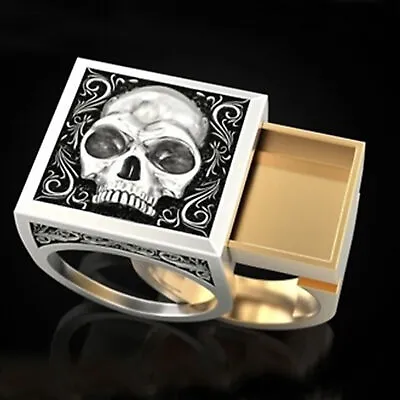Fashion Mens Heavy Stainless Steel Gothic Punk Biker Rings Lion Skull Jewelry US • $9.48