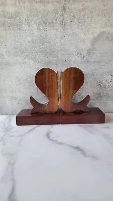 Vintage Wooden Whale Bookends • $24.47