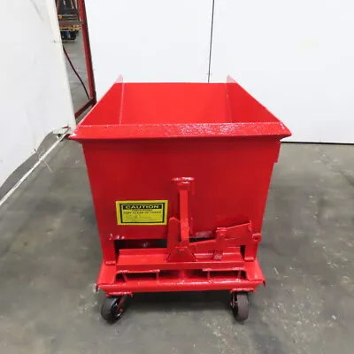 1/3 CU Yard Self Dumping Trash Scrap Hopper W/ Drain Holes Casters • $779.99