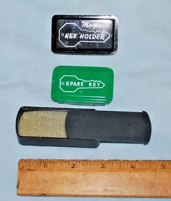 VTG 3 PIECE MAGNETIC HIDE A KEY Holders Emergency Outdoor Indoor Spare Car Key • $19.99