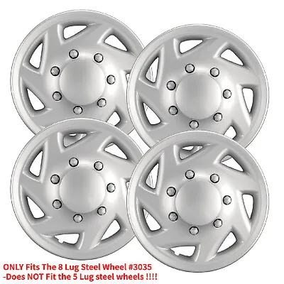 For Ford E-Series E350 E450 Econoline Van 1997-2023 Set Of 4 16  Silver Hubcaps • $69.59