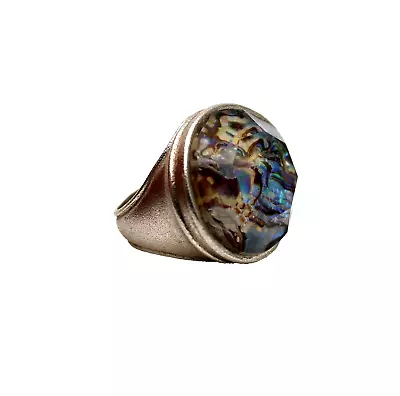 SILPADA Sterling Silver Abalone Classic Rock Ring  R2760 Women's Size 9 ~ NEW • $66.59
