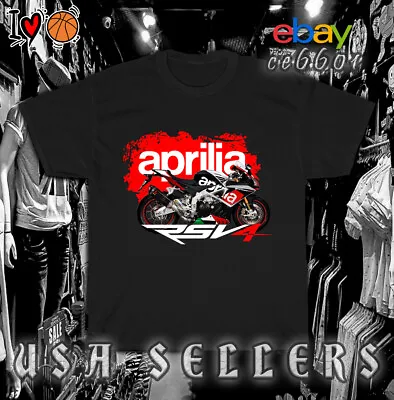 New Tee Shirt Aprilia RSV4 Yamha YZF R1 Ninja H2 T-Shirt Biker American T-Shirt • $19.99