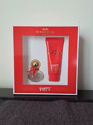 COACH NEW YORK POPPY For Women 2 Pcs GIFT SET 1 Oz EDP Spray + 3.3 Oz BODY... • $49.99