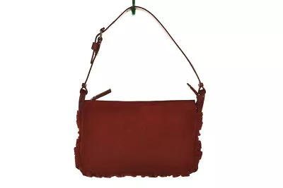 Via Spiga Womens Handbag Size S Red Shoulder Bag Textured Suede Purse • $24.99