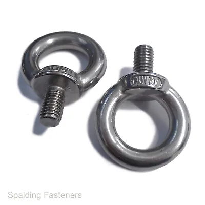 A2 Stainless Steel Lifting Eye Nuts / Bolts M6 M8 M10 Female Bolt • £1.90