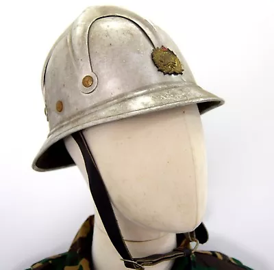 Serbian / Yugoslavian Fire Service Helmet Aluminium Fire Fighter Military Helmet • £19.99