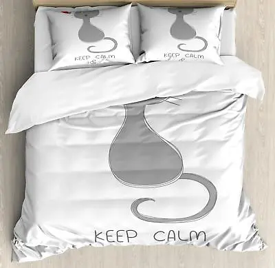 Keep Calm Duvet Cover Set Twin Queen King Sizes With Pillow Shams Bedding Decor • $69.99